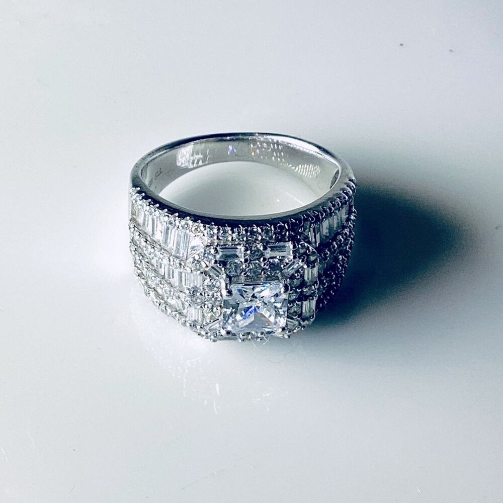JTV Sterling Silver Zirconia Ring